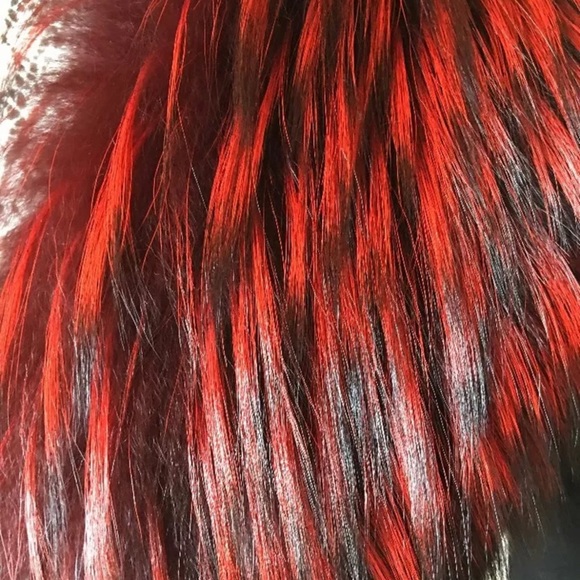 Gorgeous Black 100% Italian Shearling Sheepskin & Fox Jacket Coat Sz S/M - Picture 4 of 12